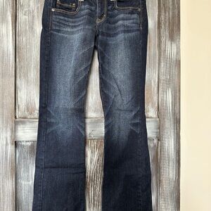 2013 EUC American Eagle Kick Boot Super Dark Wash
